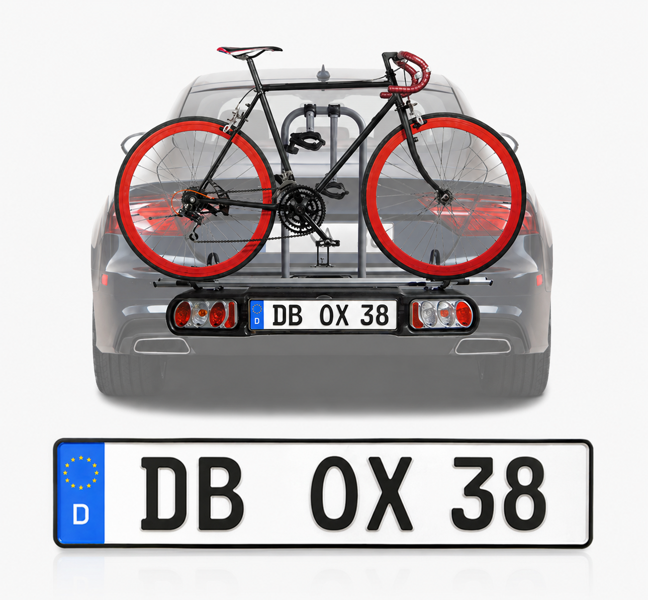 Kennzeichen für Heckbox/Fahrradträger für 20 € (Kennzeichen bitte im Bemerkungsfeld eintragen)